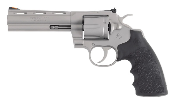 Colt Python 5" Bead Blast Stainless 357 Magnum revolver