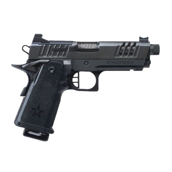 Staccato C Compact Grip Flat Trigger DLC TB X-Series 9mm Pistol, 4.5" - 15-1501-000312-01