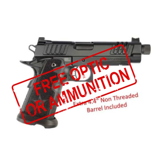 Staccato P Steel Frame DLC Threaded Barrel X-Series 2 Barrel Set 9mm Pistol, 5" - 12-1200-003103-01