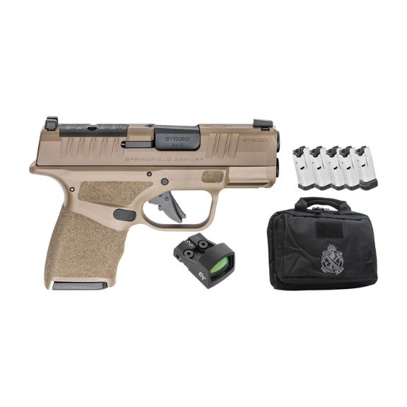 Springfield Armory Hellcat OSP Desert FDE Gear Up 9mm Pistol Package, 3" - HC9319FOSP-GU25