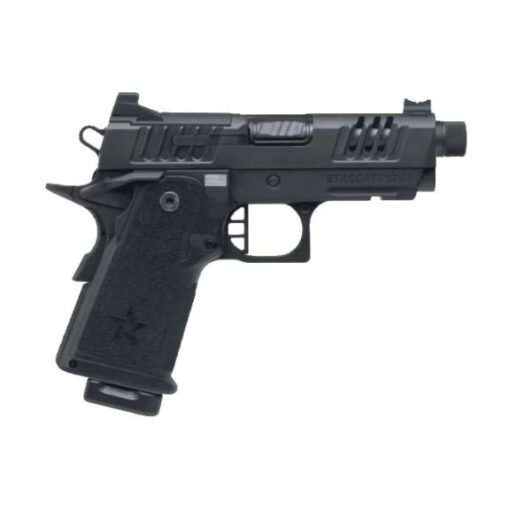 Staccato CS Flat Trigger DLC Threaded Barrel X-Series 9mm Pistol, 4" - 14-1501-000312-01
