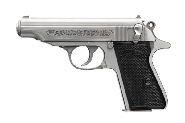 Walther PP Stainless 380acp Pistol, 3.9