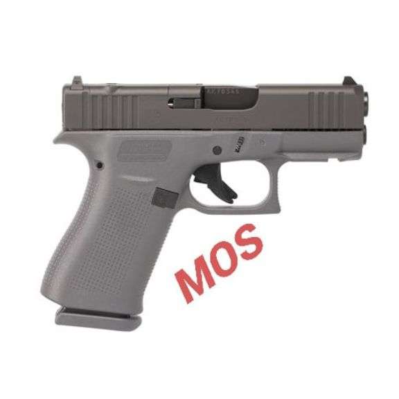 Glock 43X MOS Gray Frame 9mm Pistol, 3.39" - UX4350201FRMOSGF
