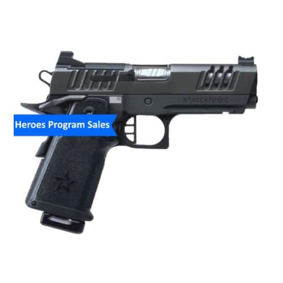 Staccato C Compact Grip Flat Trigger X-Series 9mm Pistol, 4" - 15-1501-000012-01H