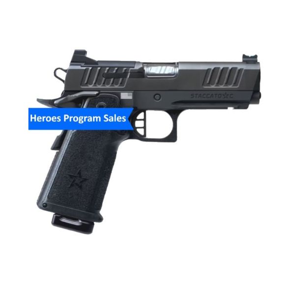 Staccato C Full Size Grip Flat Trigger 9mm Pistol, 4" - 15-1501-000014H