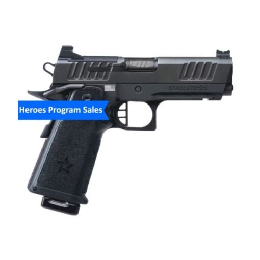 Staccato C Full Size Grip Flat Trigger DLC Barrel 9mm Pistol, 4" - 15-1501-000114H
