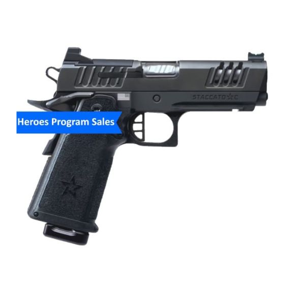 Staccato C Full Size Grip Flat Trigger X-Series 9mm Pistol, 4" - 15-1501-000014-01H