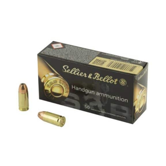 Sellier & Bellot 9mm 115gr JHP Ammunition 50 Rd Box - SB9C