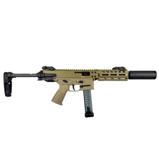 B&T GHM9 SD 2 Coyote Tan 9mm Pistol w/ Print-X Titanium SD Suppressor