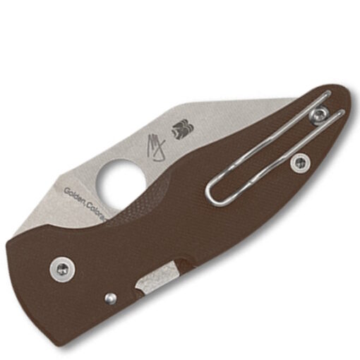 Spyderco MicroJimbo Brown G-10 Folding Knife