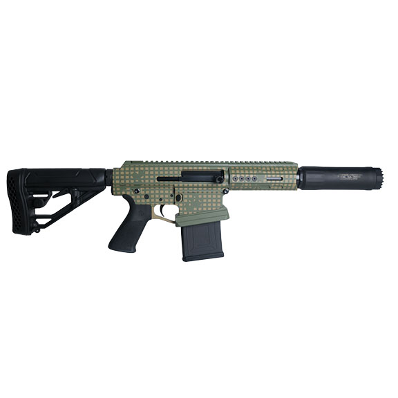 Genesis Arms Gen-12 SBM5 Dual Charge Desert Night 12 Ga SBS w/ Huxwrx Suppressor