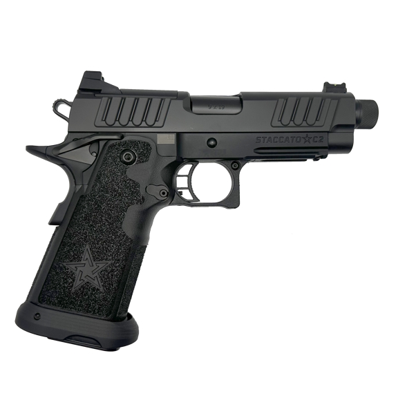 Staccato C2 Full Size Grip DLC Threaded Barrel 9mm Pistol, 3.9" - 12-1101-000303