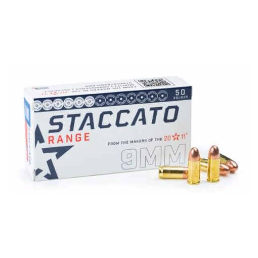 Staccato Range 9mm 124gr FMJ Ammunition 50 Rd Box