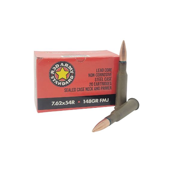 Red Army Standard 7.62x39 148gr FMJ Steel Cased Ammunition 20 Rd Box - AM3421