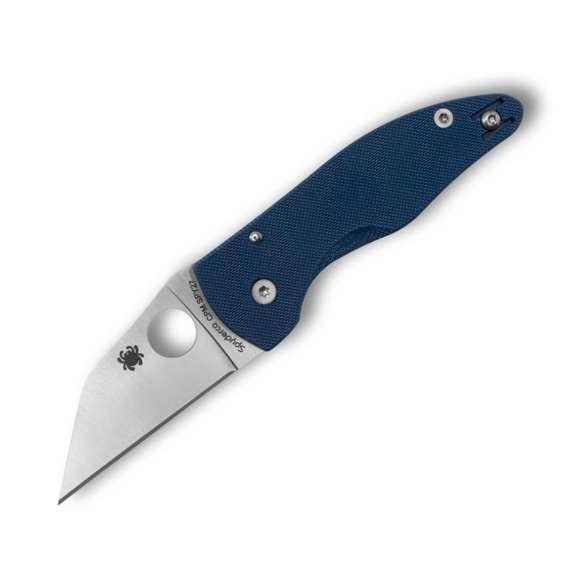 Spyderco MicroJimbo Cobalt Blue G-10 Folding Knife, Compression Frame Lock, 2.45" - C264GPCBL
