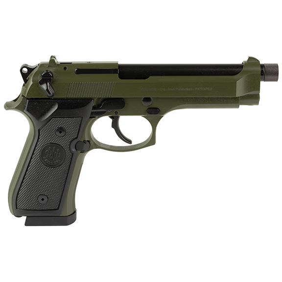 Beretta 92FS OD Green 9mm Pistol, 4.9" - J92F300GR15