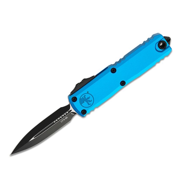 Microtech UTX-85 GEN III Double Edge Blue Automatic Knife, 3.125" - 1232-1 BL