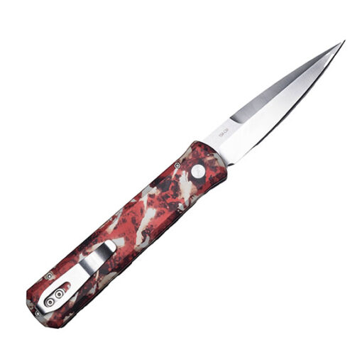 Pro-Tech Godfather Crimson Tiger Blade Automatic Knife, 4" - 921-Satin-CTC