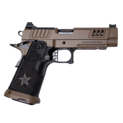 Staccato P X-Series Vulcan Machine Werks FDE Ported 9mm Pistol, 4.4" - 12-1200-000103-01VFDE