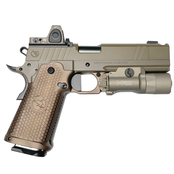 Nighthawk Custom Sand Hawk Double Stack IOS 9mm Pistol Package, 5" - SNDHWKIOS
