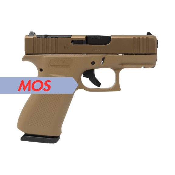 Glock 43X MOS Coyote 9mm Pistol, 3.39" - PX435Z201FRMOSK