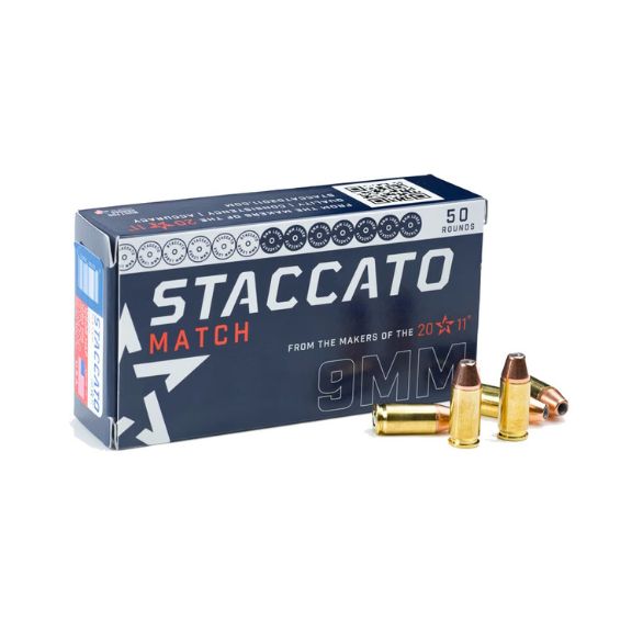 Staccato Match 9mm 136gr OTM Ammunition 50 Rd Box