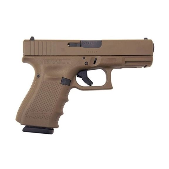 Glock 19 Gen4 FDE 9mm Pistol, 4.02" - PG1950204D