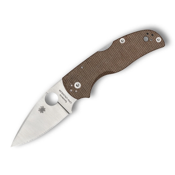 Spyderco Native 5 Brown Micarta Sprint Run Folding Knife, Lockback , 2.95" - C41MPCW5