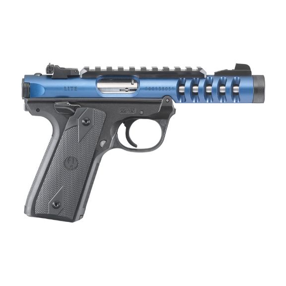 Ruger Mark IV 22/45 Lite Blue 22 LR Pistol, 4.4" - 43924