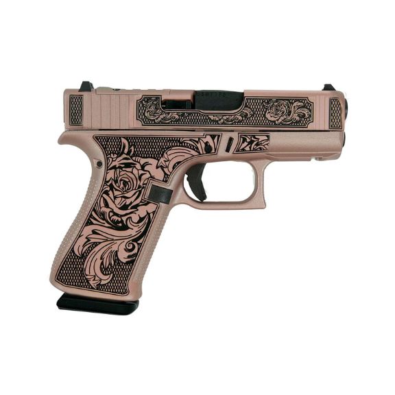 Glock 43X Glocks N Roses II 9mm Pistol, 3.39" - GLUX4350201FRGRII