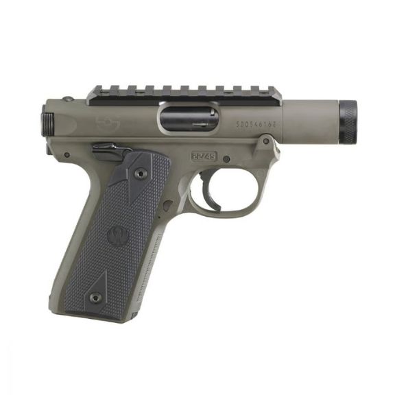 Ruger MK IV 22/45 Tactical SSH Olive Drab 22 LR Pistol, 3" - 40182