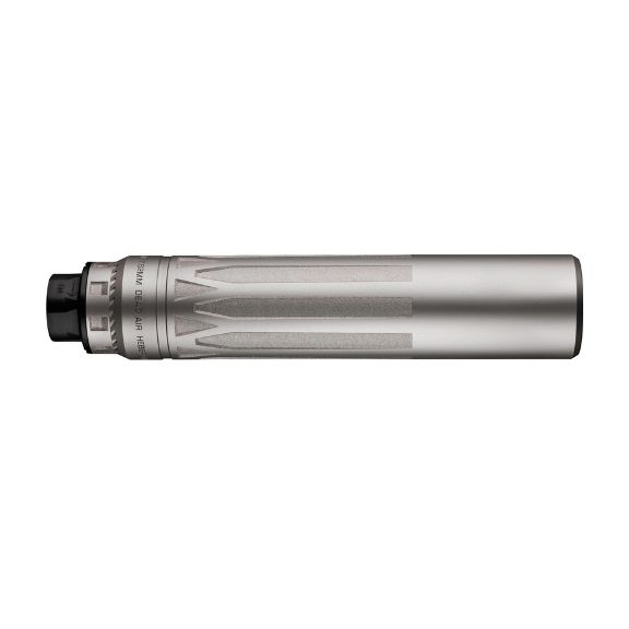 Dead Air Nomad-LTi XC Silver 7.62mm Silencer, 8.8"- NOMADLTIXCXENOSIL
