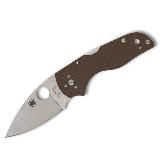 Spyderco Lil' Native Mid Brown G-10 Sprint Run Folding Knife, 2.42" - C230MBGPBN15V