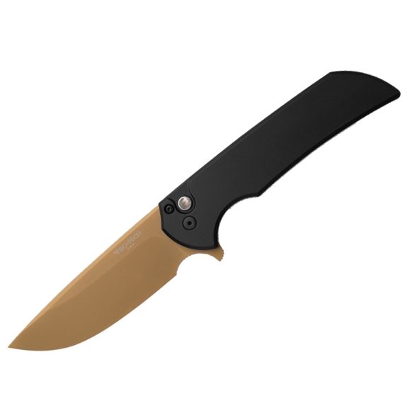 Pro-Tech Mordax Shot Show 2026 Tan PVD Flipper Knife, 3.5" - SHOT26.Mordax.1