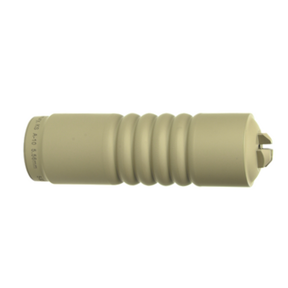AB A-10 FDE 7.62mm Suppressor, 6.3"- A10-7.62-FDE