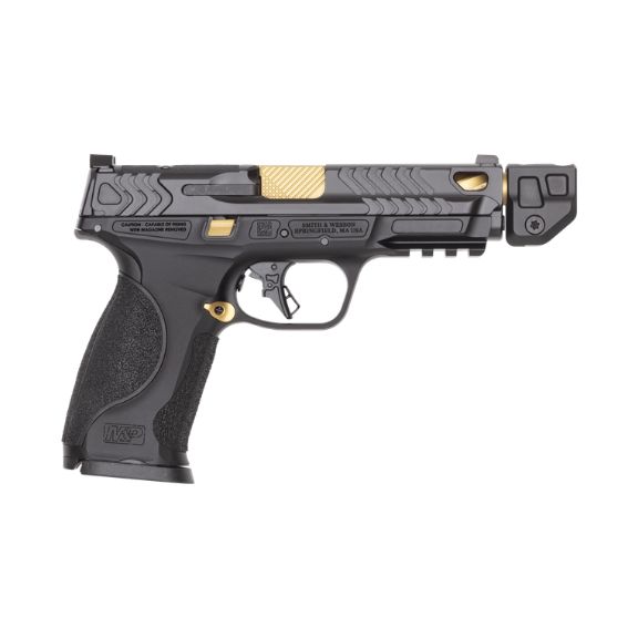 Smith & Wesson M&P9 M2.0 Metal Gold PC OR Comp 9mm Pistol, 4.869" - 14619
