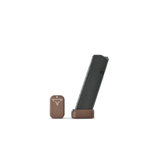 Taran Tactical +3/4 Base Pad Coyote Bronze Kit for Full Size Glock Magazines - GBP940-006