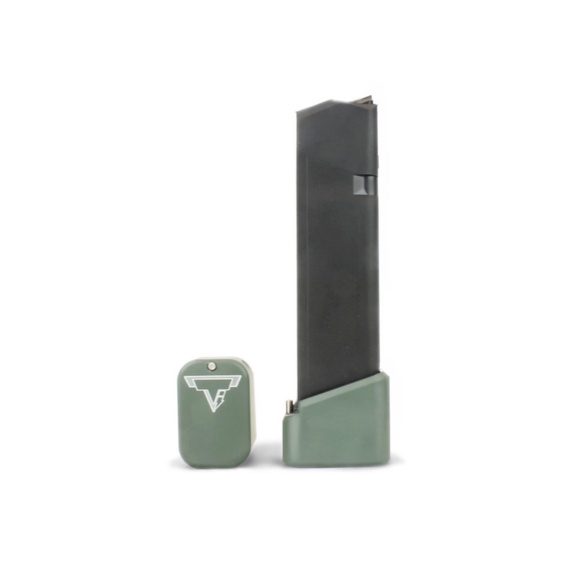 Taran Tactical +5/6 Firepower OD Green Base Pad For Glock 9/40 Full Size Magazines - GBP940-07