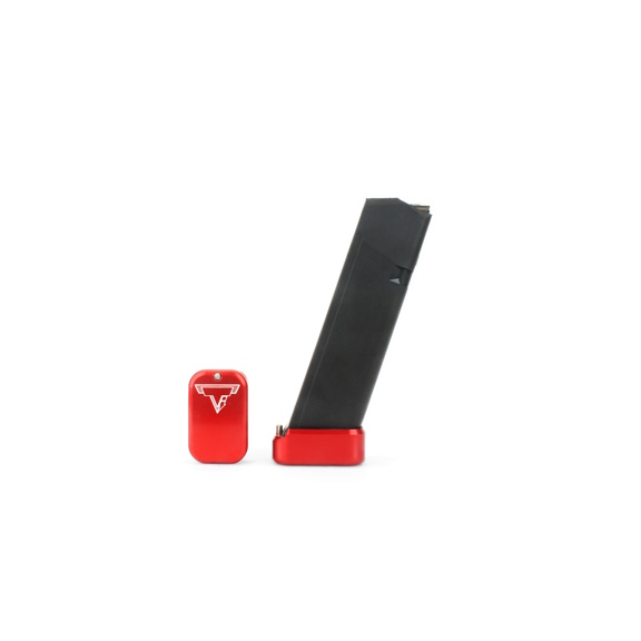 Taran Tactical +3/4 Base Pad Red Kit for Full Size Glock Magazines - GBP940-003